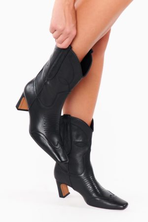 Steve Madden Josefine Bootie ~ Black Leather