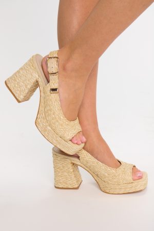 Dolce Vita Flores Platform Heel ~ Light Natural
